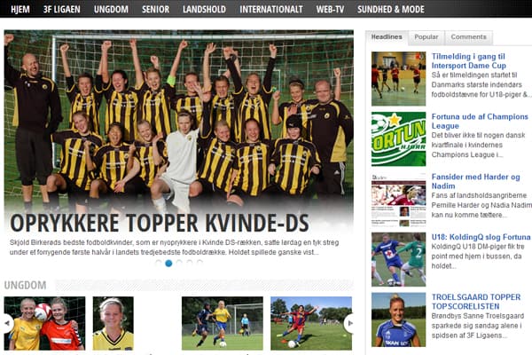 Nyhedssite om pigefodbold får nyt liv