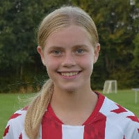 13 årige Cornelia debuterede i søndags på AaB’s U18 DM hold