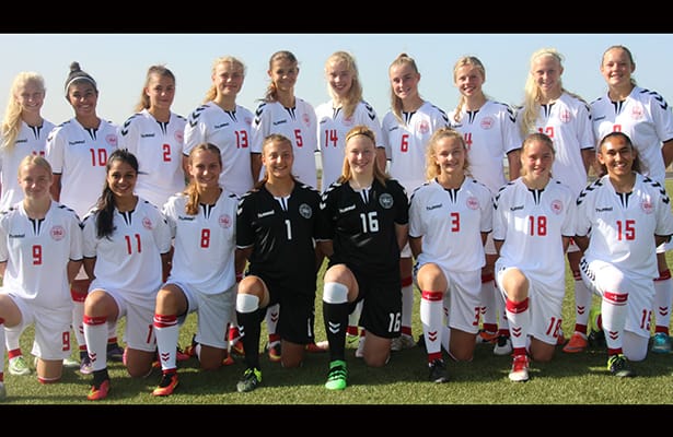U17-pigelandsholdet tabte to gange til Tyskland U17 landsholdet, med Cecilie Johansen fra ISI Idrætsefterskole