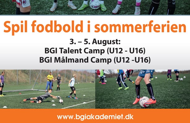 Spil fodbold på BGI akademiet i sommerferien