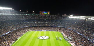 Fodboldlinje til Champions League i Barcelona